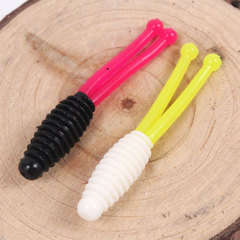 Factory wholesale 5cm, 1.1g bi-color double-tailed grub—Lure soft bait for bass, mandarin fish, and catfish.