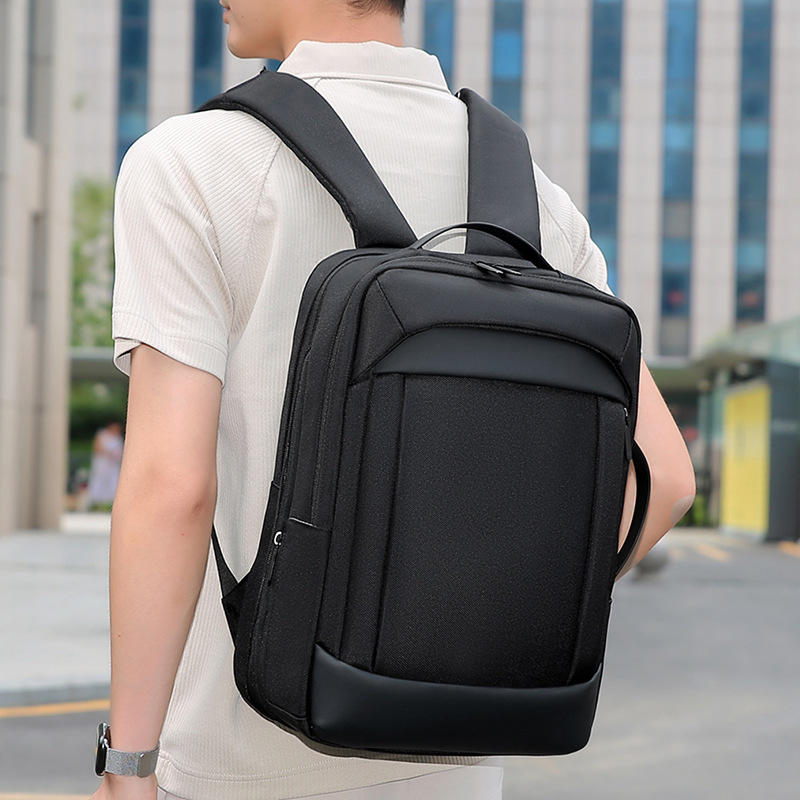 Mochila de negocios personalizada transfronteriza para hombres multifuncional colgante tirón USB mochila de embarque de viaje bolsa de almacenamiento de computadora