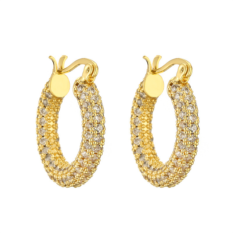 Venta caliente transfronteriza pendientes geométricos de perlas estilo ins luz lujo elegante lujo Chapado en cobre pendientes de oro al por mayor