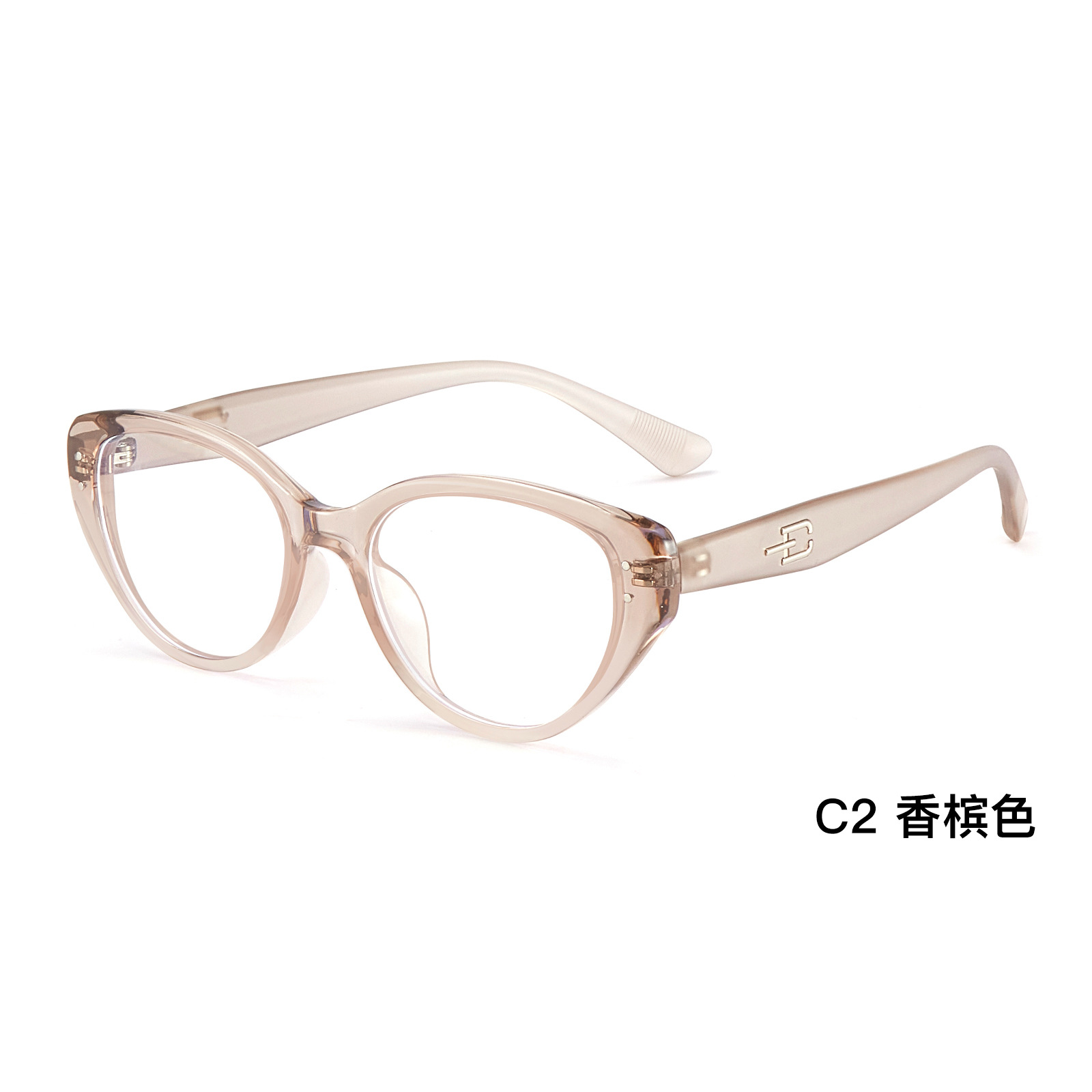 GM con el mismo marco de gafas transparentes de color rosa con ojos de gato TR90 no pellizco cara Danyang al por mayor con gafas