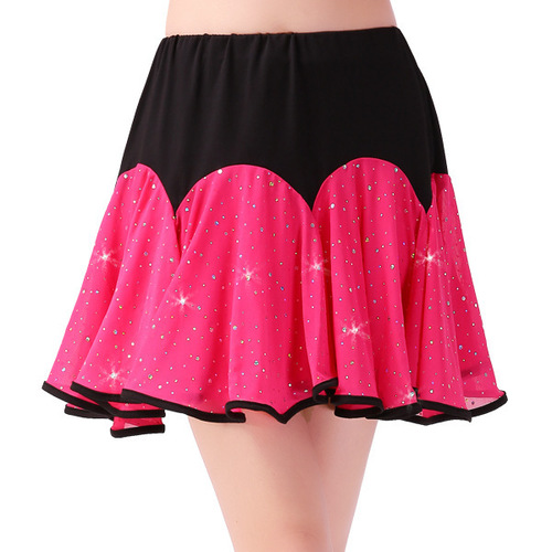 Yimeng Dance New Square Dance Costume Skirt Latin Dance Short Skirt Dance Skirt Cha Cha Q Dance Skirt Q14