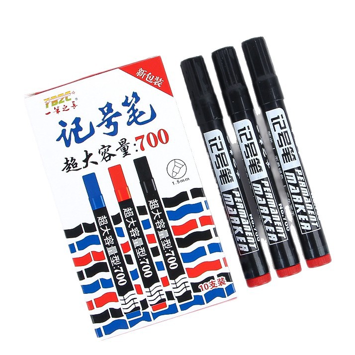 700 rotulador aceitoso negro, punta gruesa, gran capacidad, bolígrafo grande, impermeable y no se desvanece, bolígrafo expreso logístico