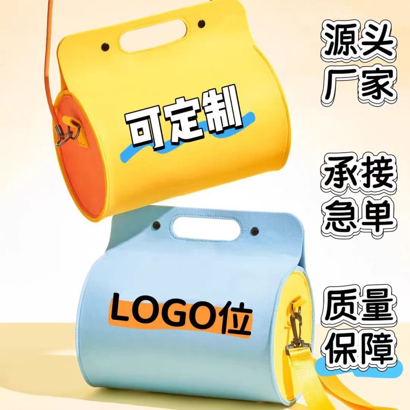 小红书同款毛毡圆筒背包高级感毛毡礼品袋大容量毛毡斜挎包批发|undefined