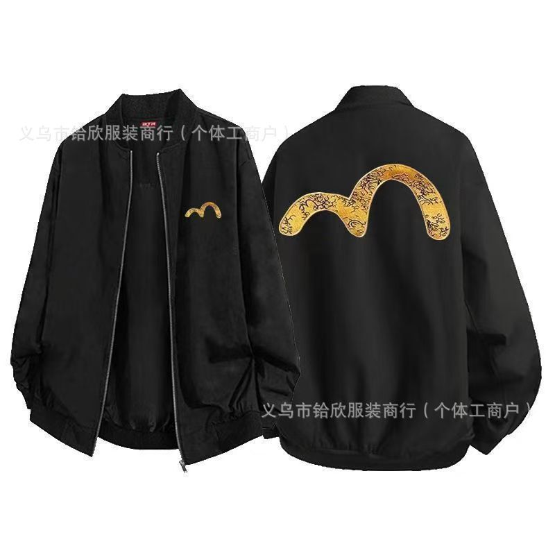 Korean-style retro light-luxury men's letter-printed bomber jacket, new American design baseball jacket