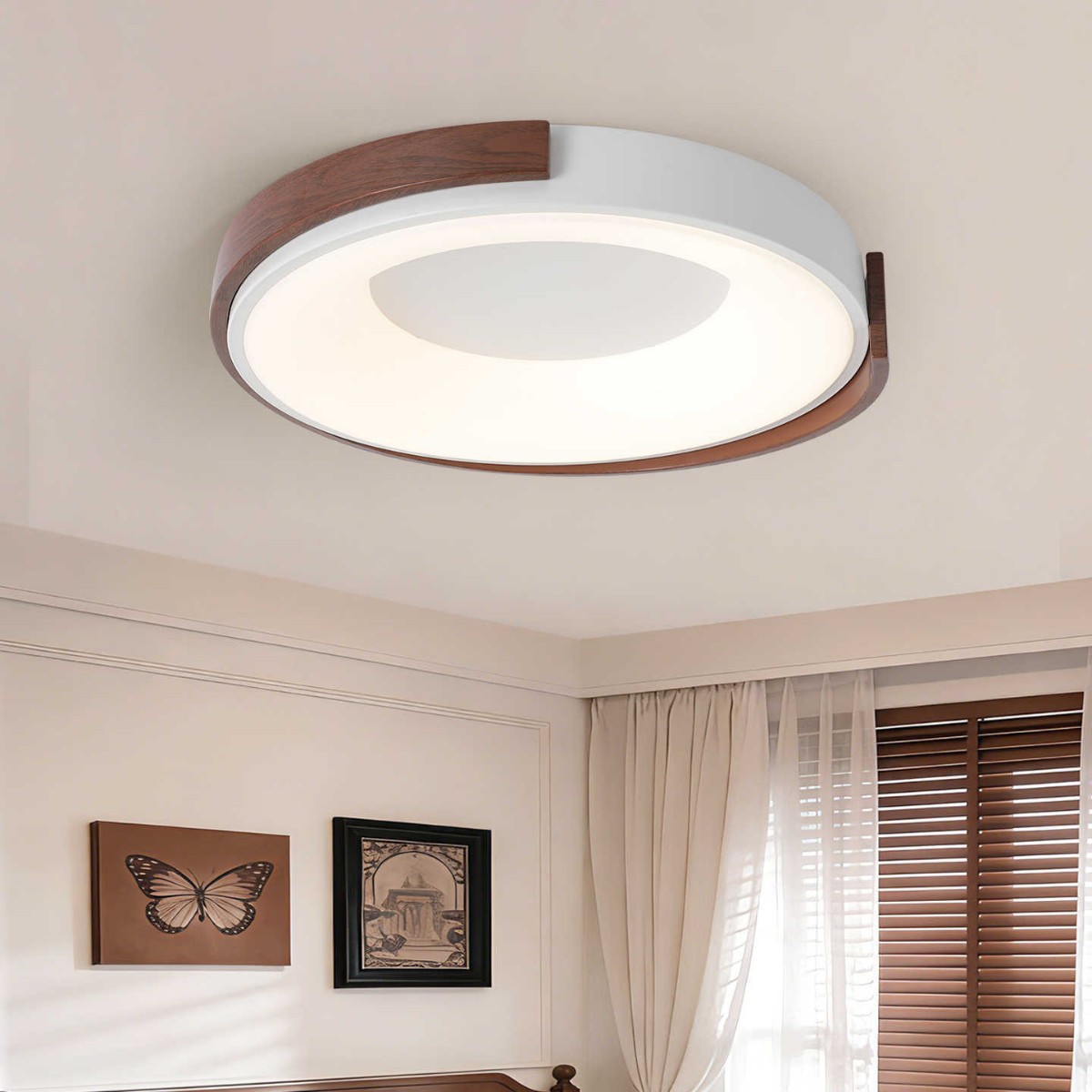 Luz de techo del dormitorio 2026 nueva habitación principal comedor lámpara de habitación nórdica moderna y simple luz de estudio redonda 700L