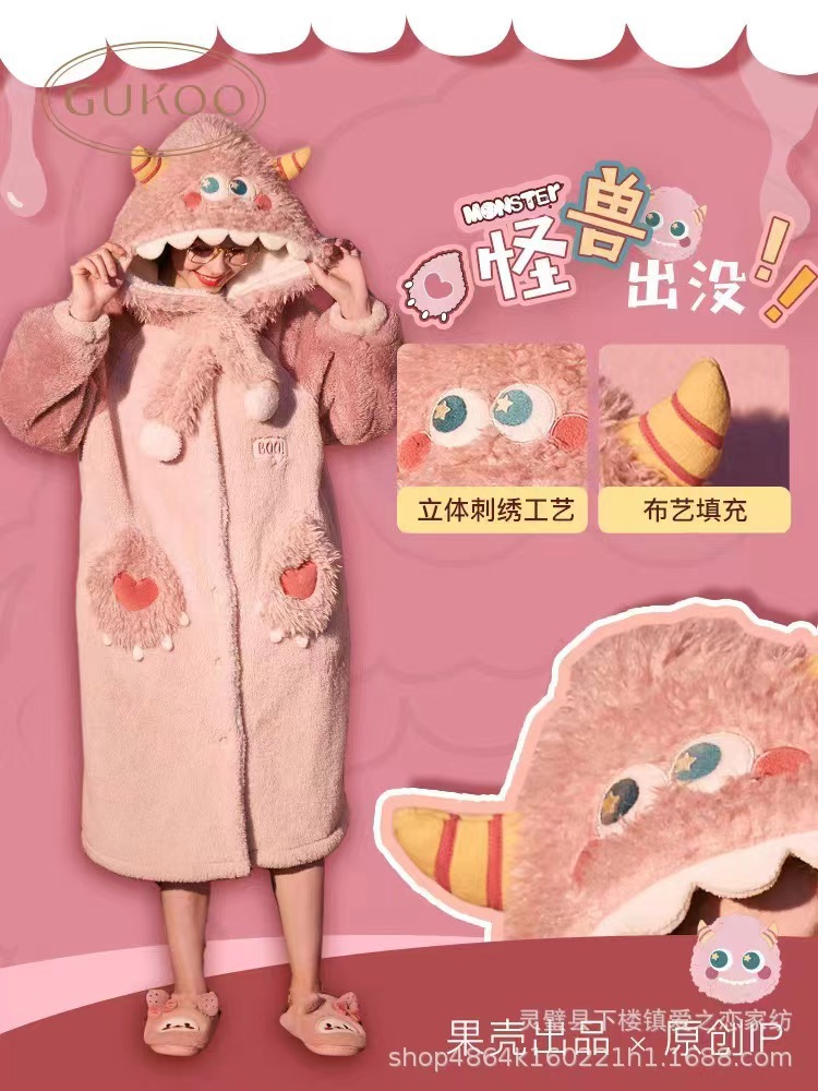 Camisón monstruo rosa