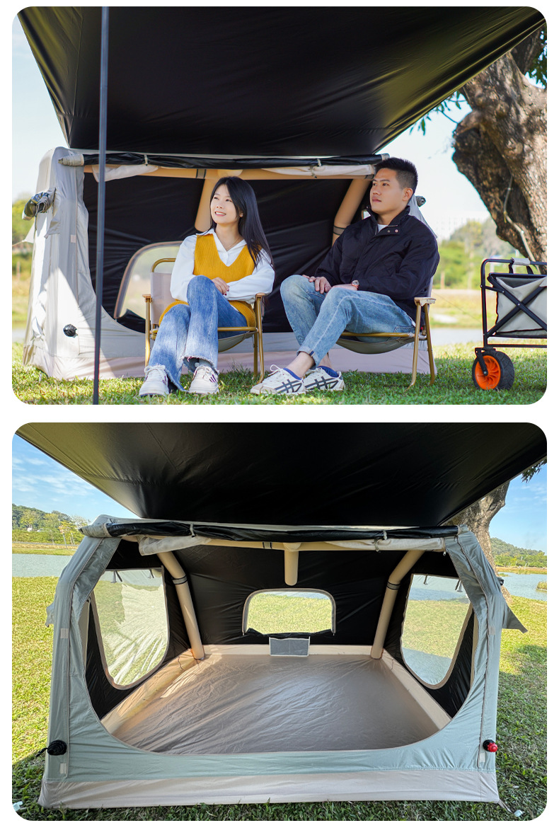 Tianmu Tent Outdoor Tent Outdoor Camping Overnight Automatic Inflatable Folding Thickened Windproof Camping Equipment Complete Set