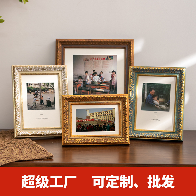 Marco de fotos de vestido de boda de estilo europeo de 6 pulgadas marco de fotos colgando la pared 57810 pulgadas marco horizontal A4 marco de exportación transfronteriza de la corte