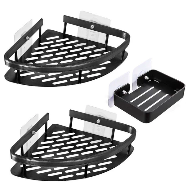 Black triangular soap holder, 1 pieces