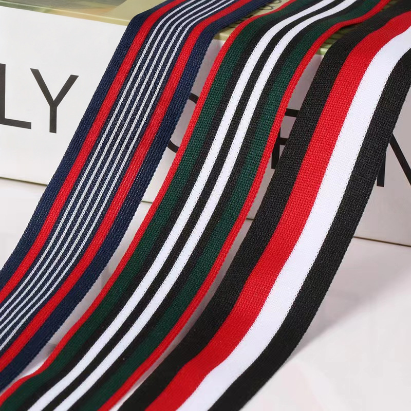 100D banda de banda de poliéster densa tricolor banda de banda de banda de banda lateral ropa bolsa accesorios en stock al por mayor