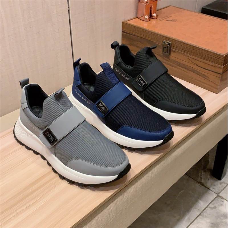 Original Brand Original Box Autumn Breathable Genuine Leather Mesh Shoes Men's Casual Shoes Versatile Fashion Sneakers Simple Style Sneakers