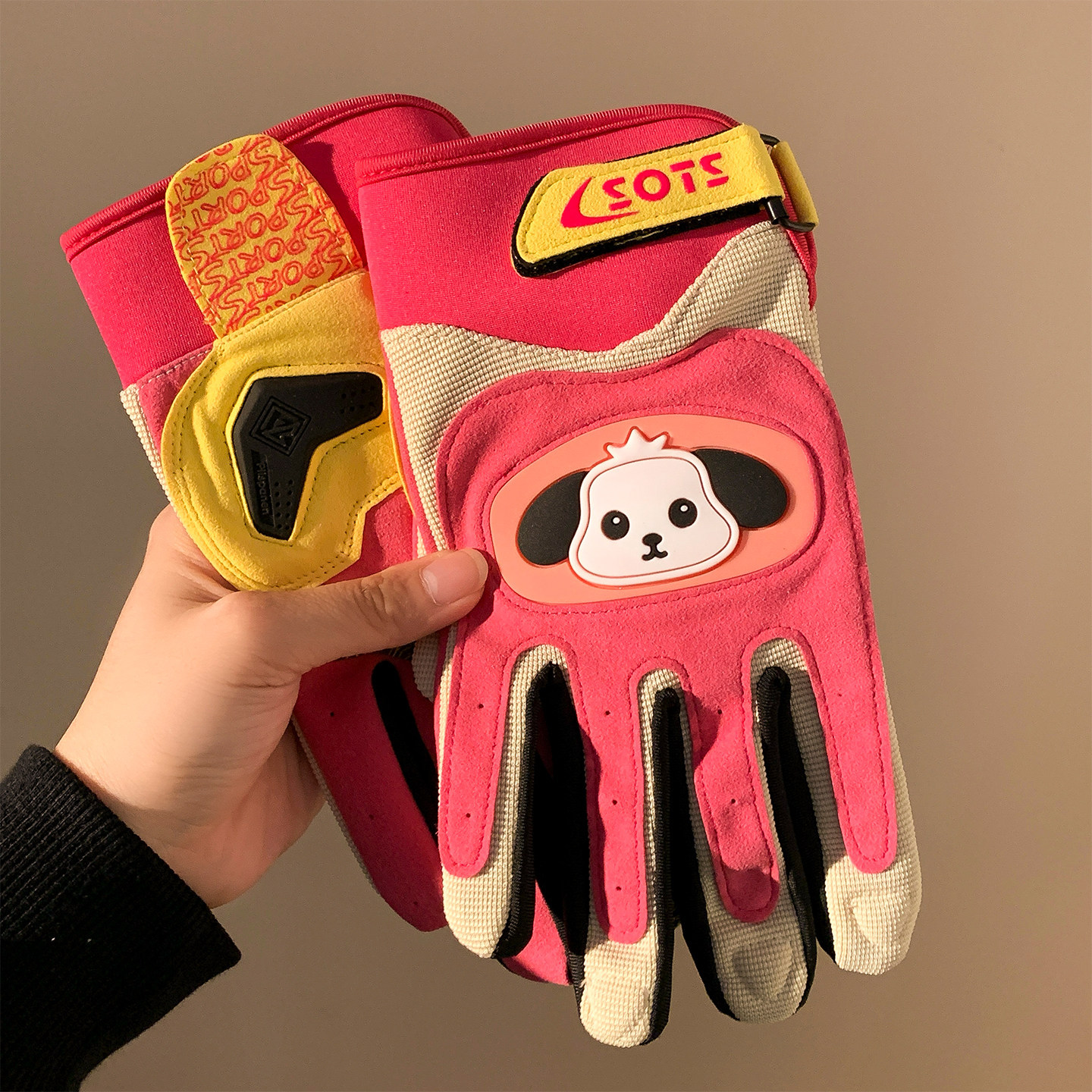 Guantes de ciclismo para hombres y mujeres motocicleta al aire libre motocicleta antideslizante jinete amortiguador macarón guantes de locomotora