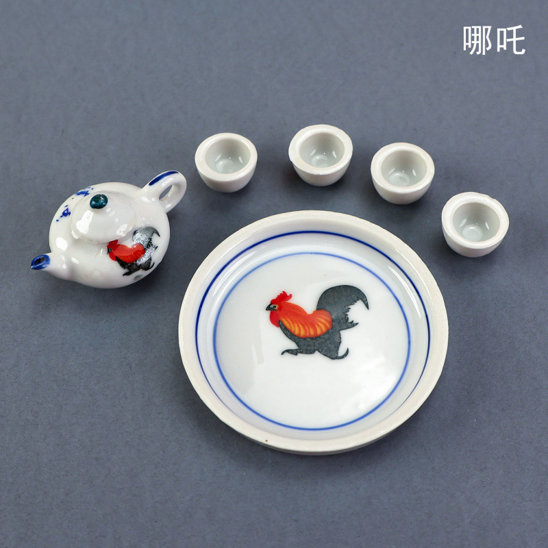 功夫茶具套装过家家玩具茶壶仿真迷你童子茶具套装陶瓷工艺工厂批|undefined