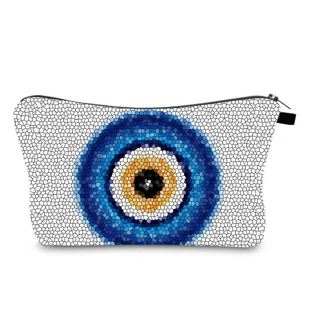 Women's All Seasons Polyester Devil's Eye Ethnic Style Square Zipper Cosmetic Bag display picture 2