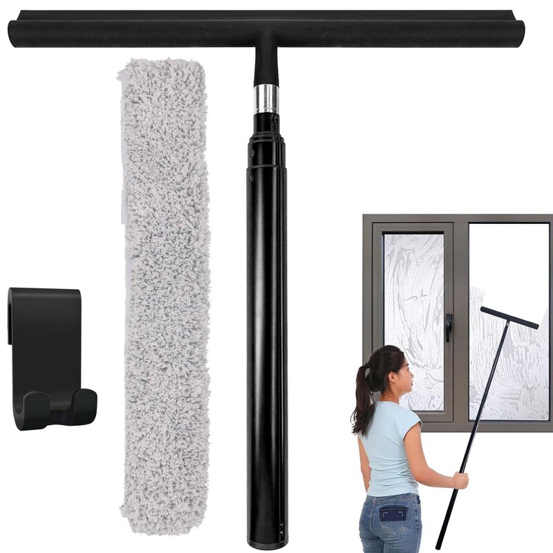 Silicone glass wiper detachable retractable household glass scraper to clean toilet bathroom window floor
