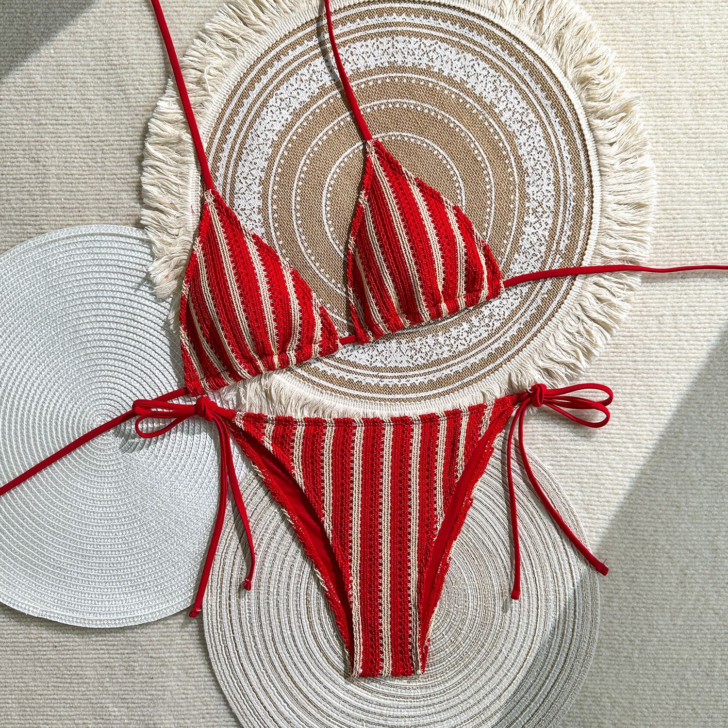 Elegant Halter Women's Bikini Set with Adjustable Ties Quick-Dry Soft Lining Beach Swimwear_ecoleips.com