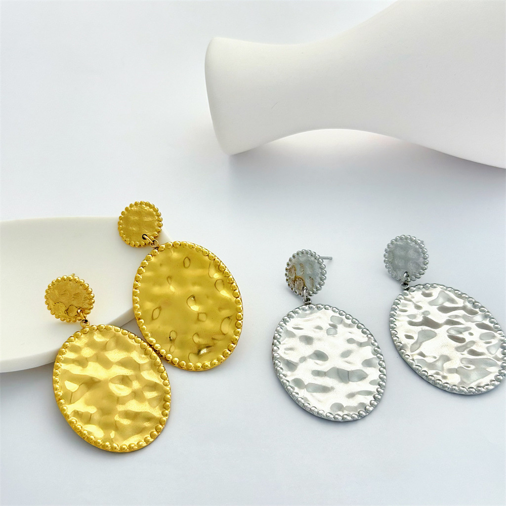 1 Pair Geometric Classic Style 304 Stainless Steel Drop Earrings display picture 1