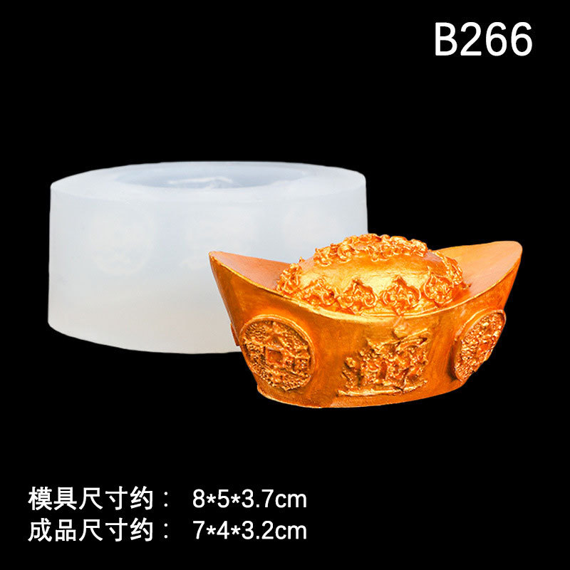 Jubao cuenca suerte bolsa de dinero lingote molde de silicona DIY personalizado hogar sala de estar Oficina recepción escritorio decoración molde