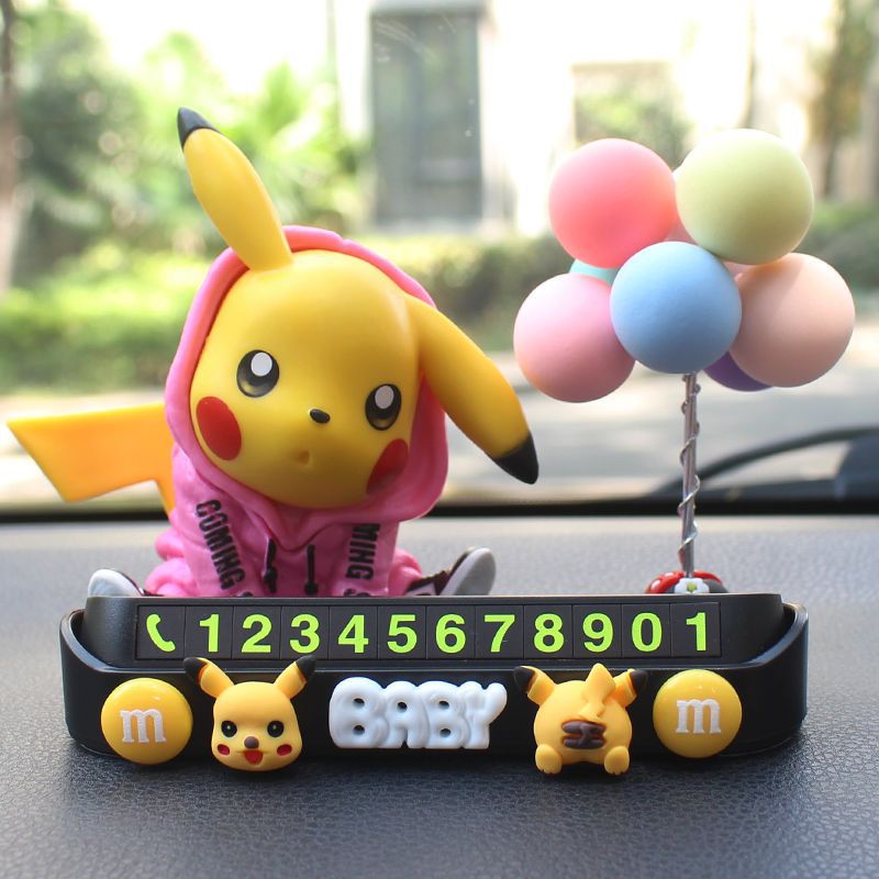 Pikachu de una sola palabra-negro + suéter rosa + Polo