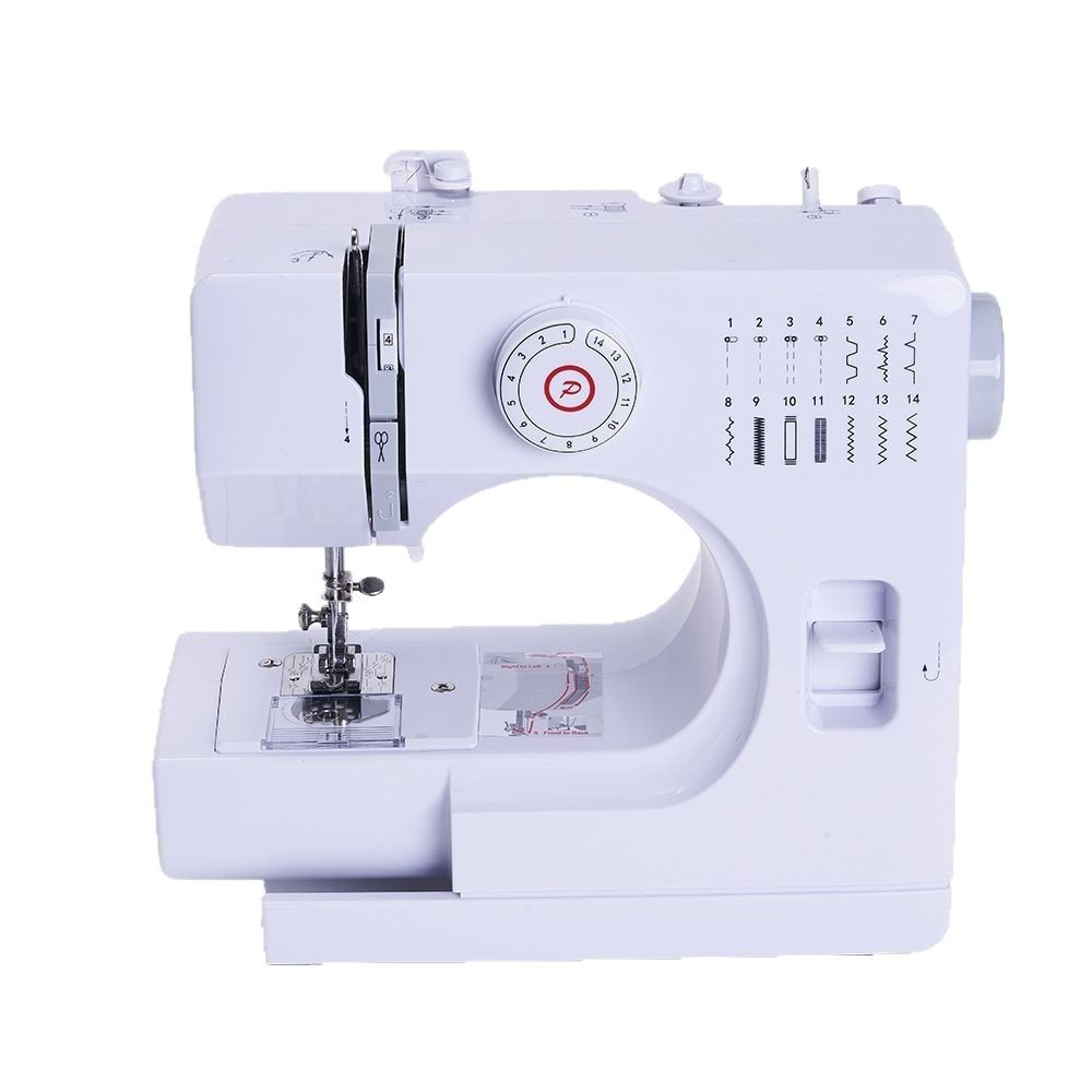 728 máquina de coser doméstica 14 líneas de doble aguja multifuncional portátil para comer grueso cerradura de bordes de clavos de escritorio mini máquina de coser