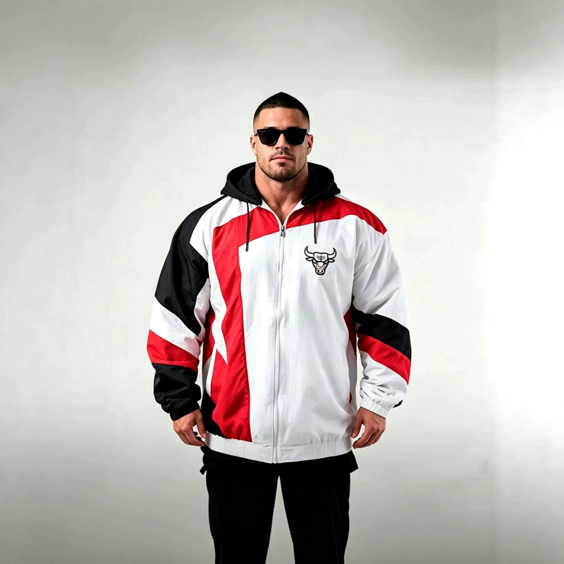 Starter retro basketball NBA Rockets color-block jacket, American version hip-hop street style vintage print jacket