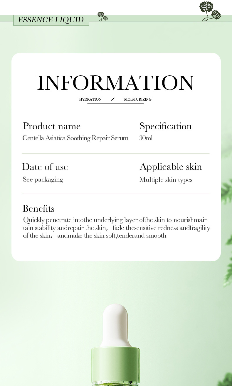 BIOAOUA All English Centella Original Solution Soothing essence Moisturizing and Firming_voghion.com