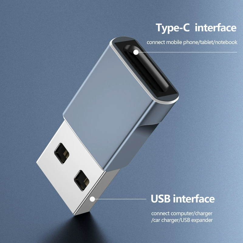 Переходник Type-C на USB 3.0, USB-A (шт.) → USB-C (гн.) 5 Гбит/с, OTG конвертер для телефона