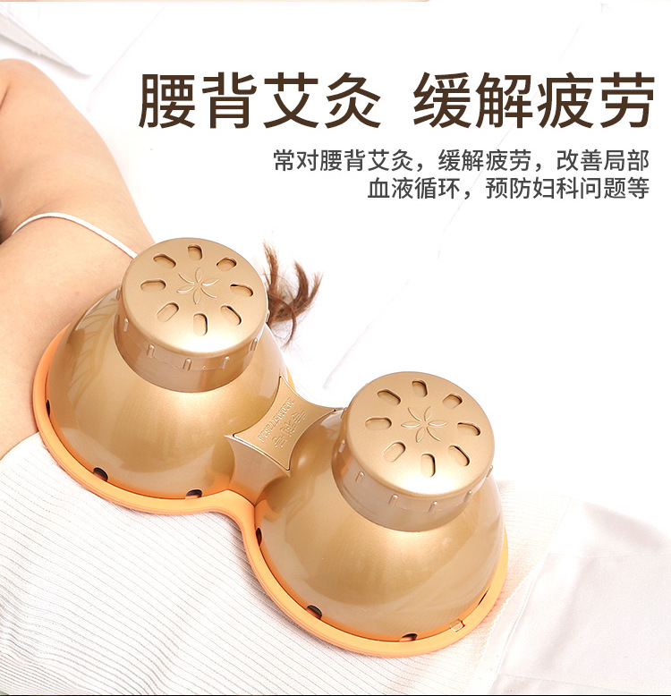 Portable Chest Moxibustion Box with Smoke Shield Cloth Cover and 9 Moxa Sticks for Home Warm Heat Therapy key features