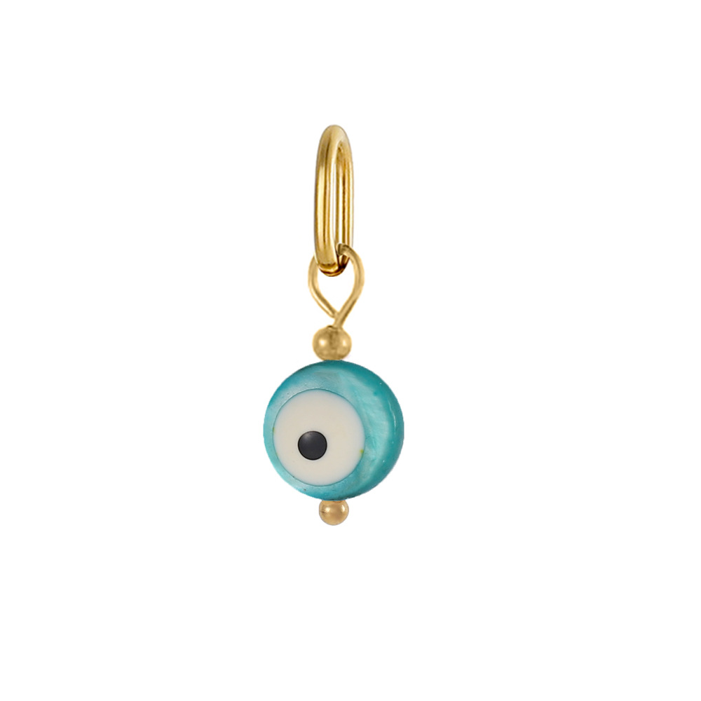 2g Weight Pendant Jewelry Making Type DIY Ornament Accessories Classification 1 Piece Quantity 304 Stainless Steel Material Devil's Eye Pattern All Seasons Season Polished Finish Plating Design Simple Style, Classic Style Style 1 Piece 304 Stainless Steel Devil's Eye Polished Pendant DIY Ornament Accessories 15