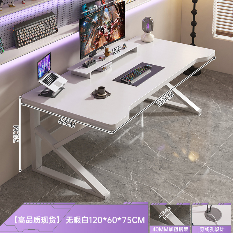 Mesa de computadora para dos personas lado a lado pareja mesa de deportes electrónicos mesa de trabajo escritorio de escritorio casero de escritorio de oficina estudio mesa y silla set