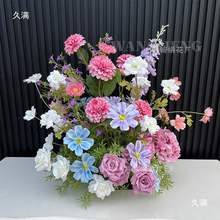 感花园门瀑布造景氛围莫奈花艺风墙角网红摄影拱门打卡秋千玫瑰花