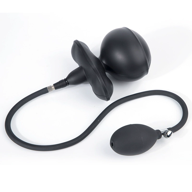 Inflatable Ball Gag, Silicone Mouth Plug, Adjustable Straps or Strapless, BDSM Training Tool