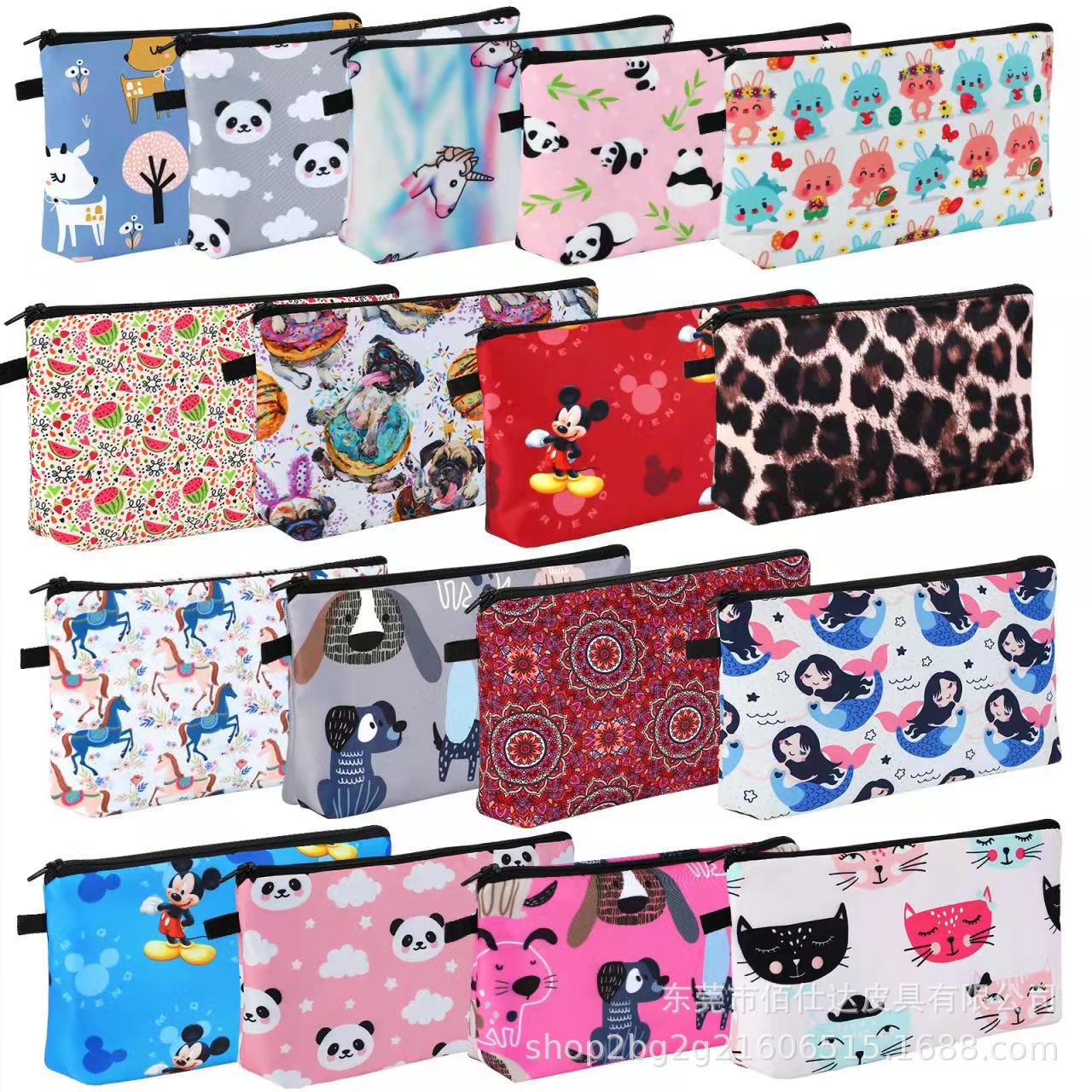 Amazon Cross-border Hot Selling Korean Style New Printed Cosmetic Bag Toiletry Bag Waterproof Cosmetics Cosmetics Bag