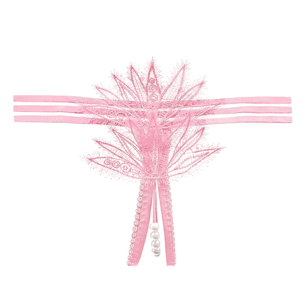 Фасционныеlash eyelashes lace panties can insert women's sexy beads massage bed to tease hot see -through thong 2290