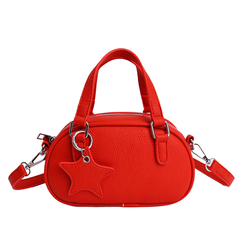 Niche Design Bowling Bag For Women, Cute 2026 New Retro Handbag, Single Shoulder Crossbody Boston Bag - Thumbnail 5