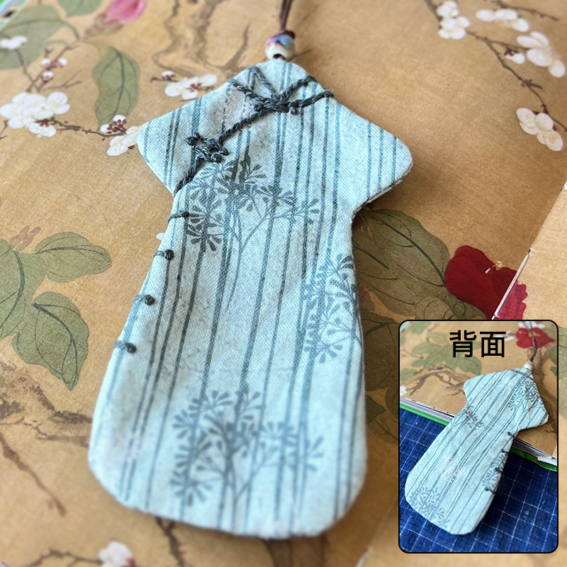 Cheongsam retro estilo de la República de China marcadores bordados a mano bolsas de material diy bolsas de bordado lu creativas para estudiantes colgantes de regalo