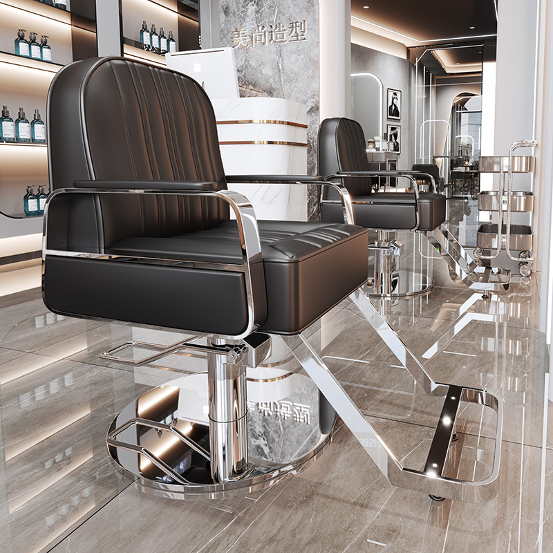 La peluquería de alta gama puede bajar la silla de peluquería, la silla de corte de pelo de teñido en caliente giratorio de elevación especial para la peluquería de alto perfil, simple image 41