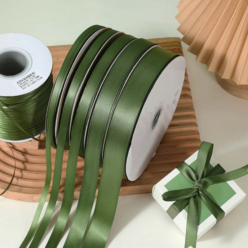 Encrypted green packaging ribbon bow cake box ribbon DIY hair accessories ribbon flower dress ribbon wholesale Encrypted green packaging ribbon bow cake box ribbon DIY hair accessories ribbon flower dress ribbon wholesale