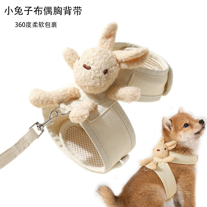 Cuerda de tracción para gatos, conejito de peluche, mascotas al aire libre, pecho, espalda, tracción para gatos, cadena para gatos, cuerda para gatos, suministros para mascotas al por mayor