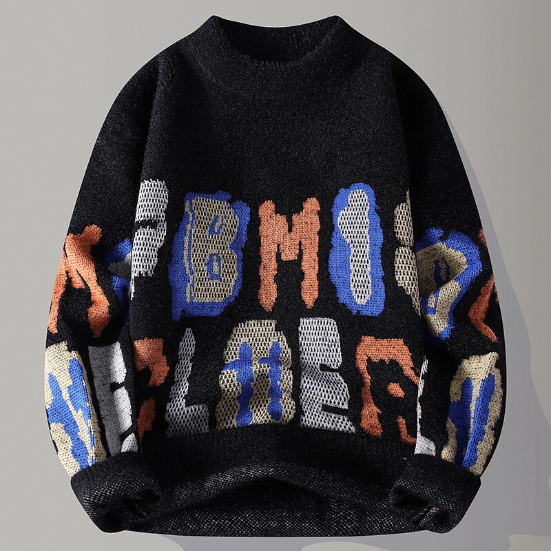 Tys-88032-Autumn and Winter New Men's Sweater Base Shirt Group File 20Th Wave Wholesale