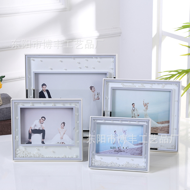 Nordic Simple Fashion Glass Photo Frame Light Luxury Model Room Hotel Furniture Exhibition Hall Crafts Decoration Home Decoration