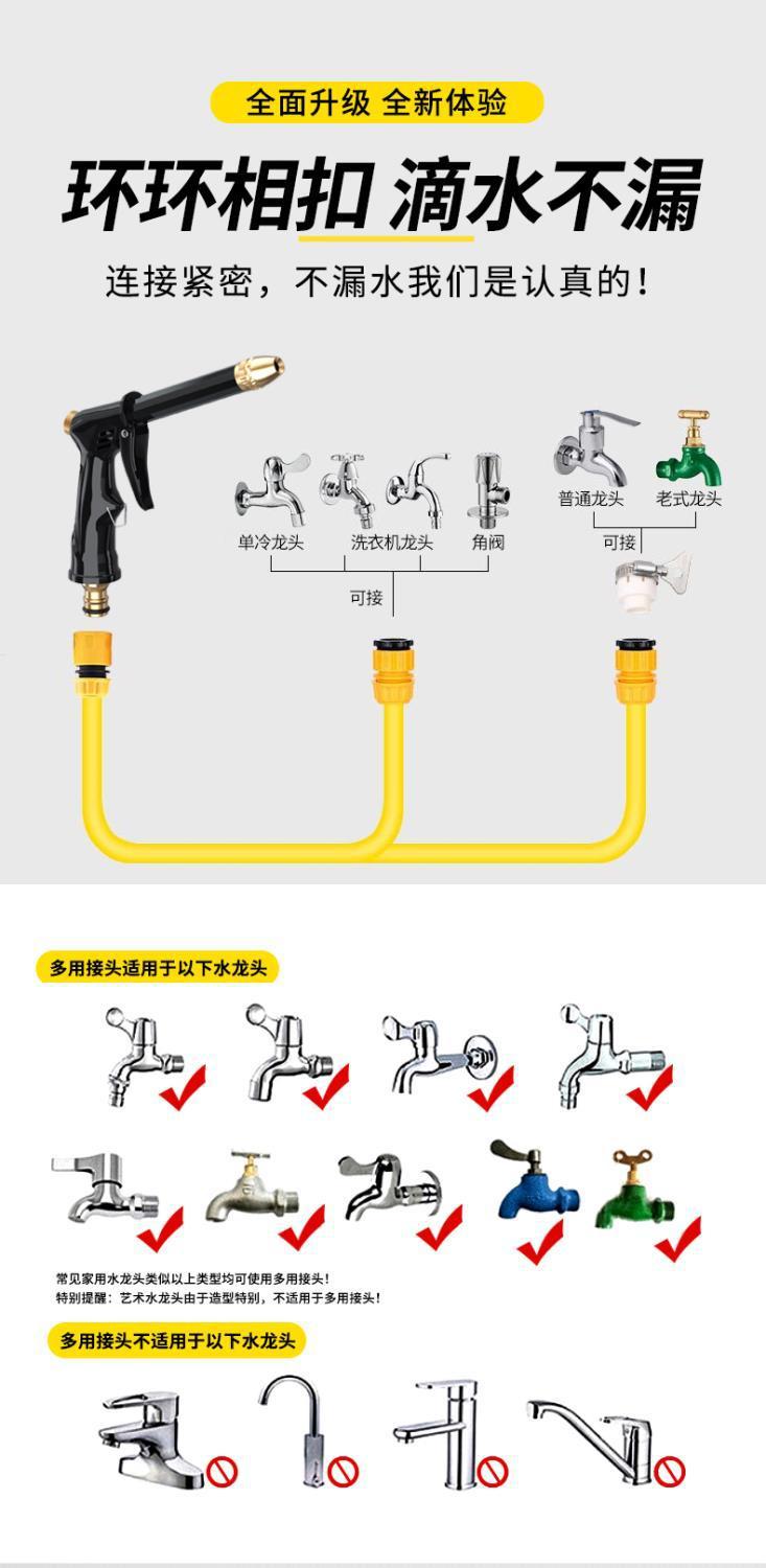 High-Pressure Car Wash Water Gun, Car Wash Water Pipe, Car Supplies, Flower Watering, Car Wash Tools, Household Car Wash Spray Gun, Foreign Trade