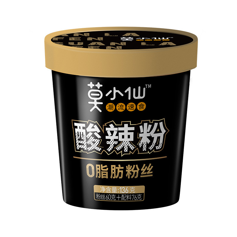 莫小仙水晶酸辣粉136g/桶 重庆小面米线宽粉热干面网红食品批发