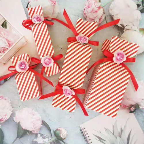 Creative wedding supplies vase fish tail fruit wedding candy box high-end double-head packaging candy paper box wholesale