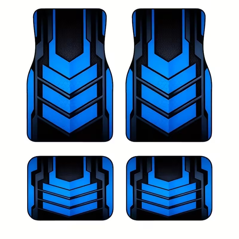 Cross-Border Dropshipping of Crystal Velvet Dirt-Resistant and Easy-Care Floor Mats, Four-Piece Set of All-Season Car Floor Mats, Available for Dropshipping