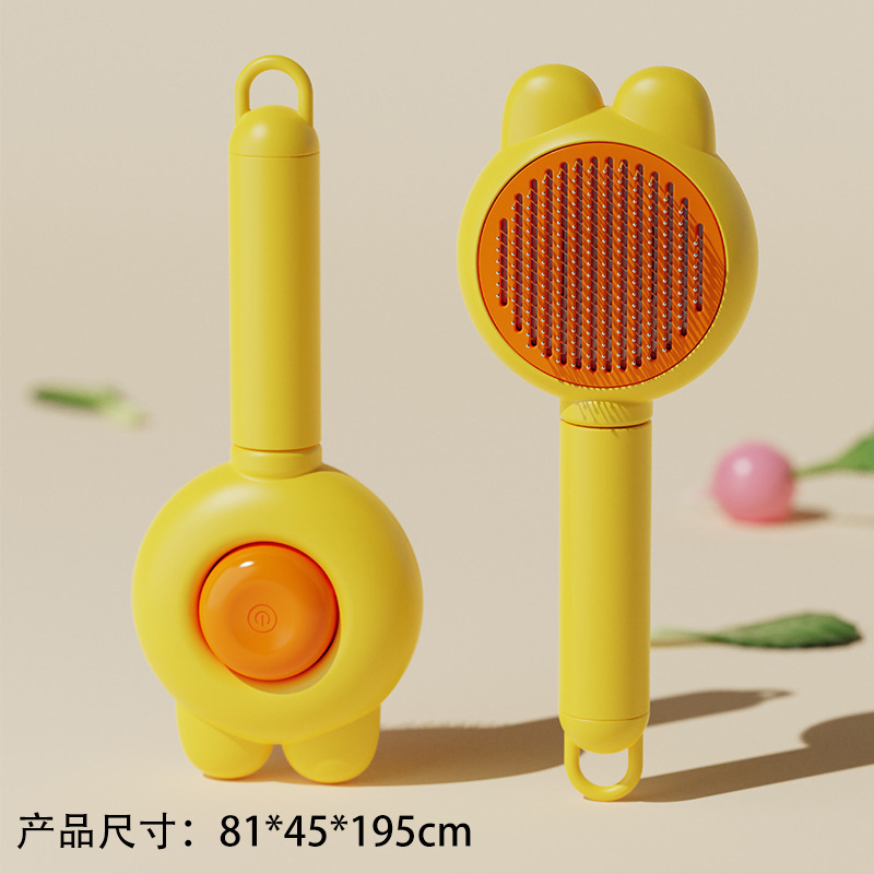 Transfronteriza nueva limpieza para mascotas suministros para mascotas peine de acero inoxidable peine de aguja fina de un solo clic en depilación peine de gato