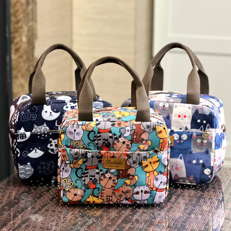 New Waterproof and Oil-Proof Insulated Satchel Lunch Box Bag for Work and Commuting Lunch Bag Lunch Bag Mommy Bag Student Bowl Bag