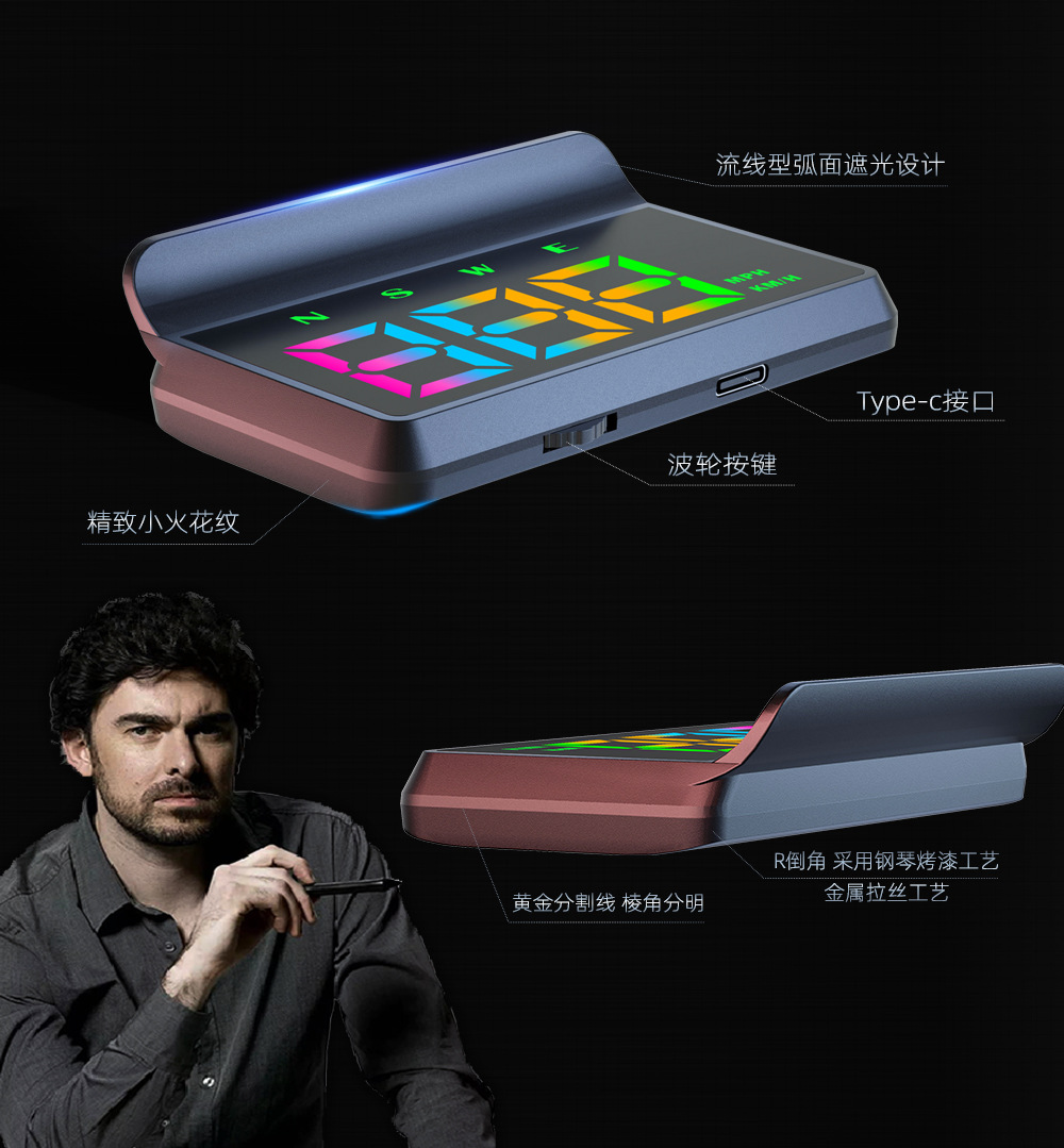 Model3&Y Head-Up Display Car Hud Projection Speed Display Real-Time Data Synchronization Tram Gps