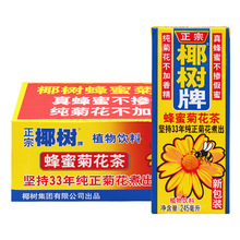 批发椰树牌蜂蜜菊花茶饮料245ML*24盒整箱海南特产