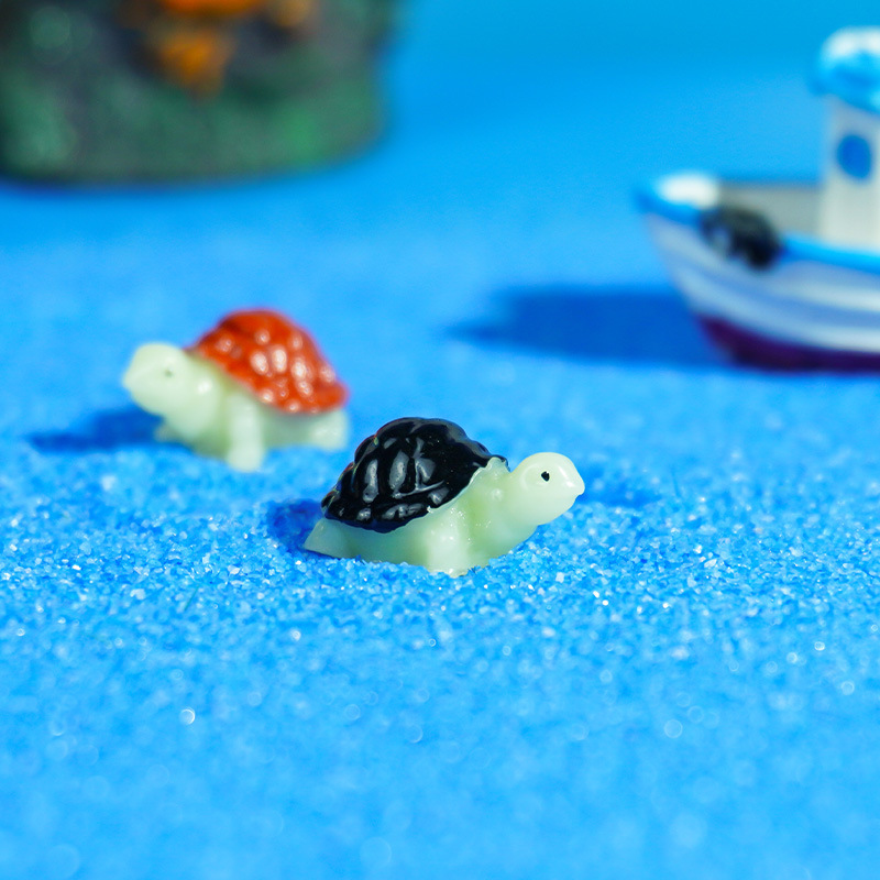 Moss Micro Paisajismo Resina Adornos pequeños Adornos de tortuga pequeña de tres colores Materiales de artesanía de bricolaje Accesorios al por mayor